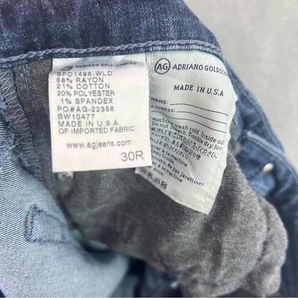 Adriano Goldschmied AG jeans the middi mid rise legging jeans size 30 - Picture 10 of 10